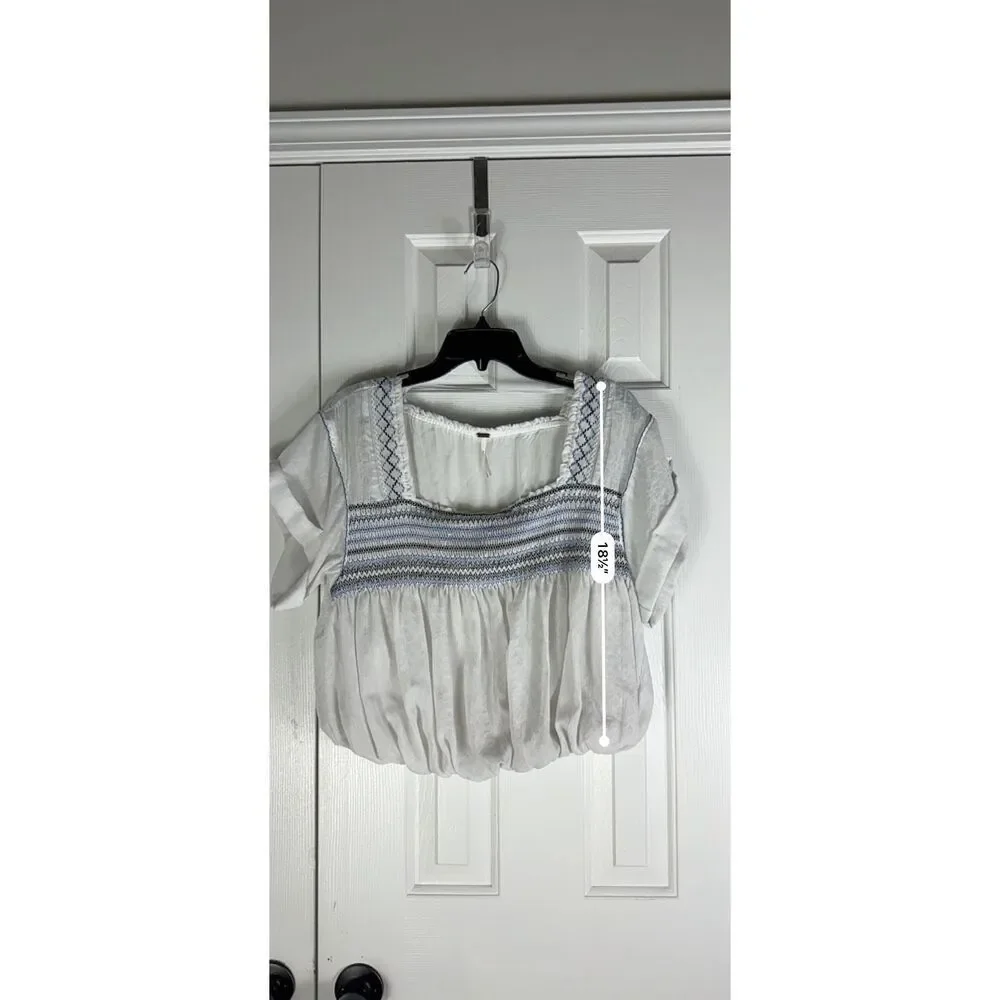 Free People Womens Crop Top Blouse Size M 10-12